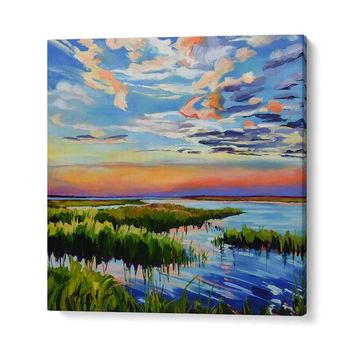 COLOURFUL OF SUNSET , BEACH PAINTINGS