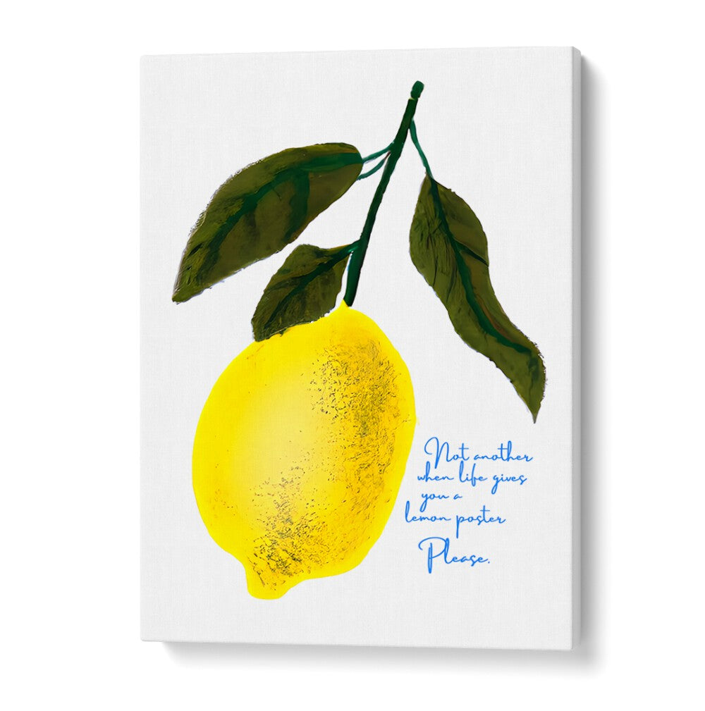 NOT ANTOHER LEMON , KITCHEN POSTERS featuring a bold lemon design and playful blue text for a vibrant kitchen decor.