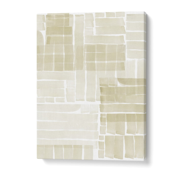 Neutral Tangle Grid II, abstract paintings featuring soft tones and geometric shapes, perfect for modern decor.