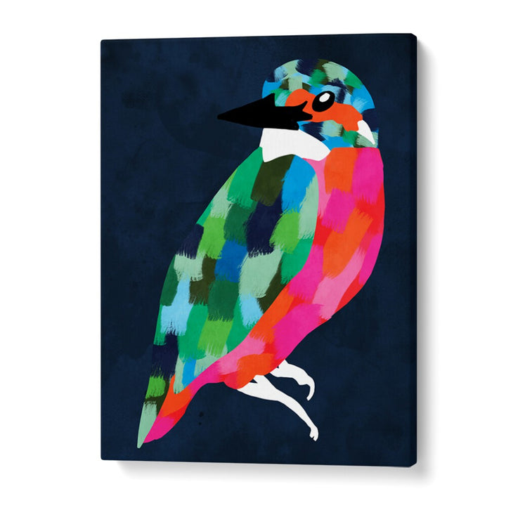 Colorful bird artwork showcasing PATCHWORK PERFECTION, ANIMAL PAINTINGS, ideal for enhancing any living space.