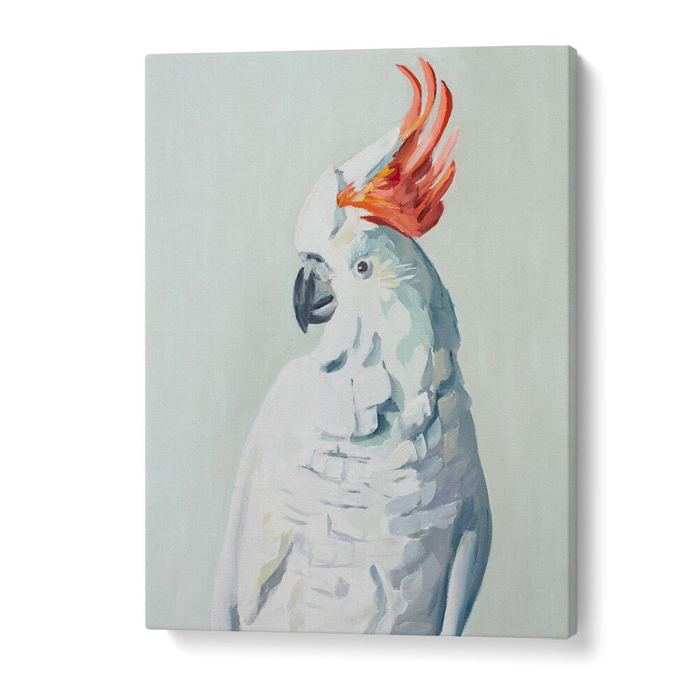 Stunning WHITE COCKADOO, ANIMAL PAINTINGS blend vibrant colors and textures for a captivating wildlife experience.