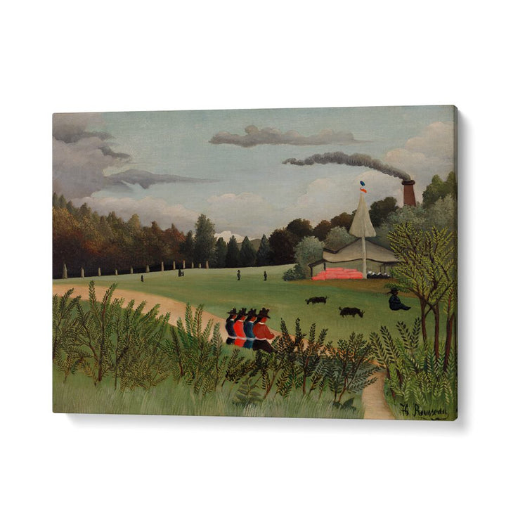 LANDSCAPE AND FOUR YOUNG GIRLS (1895) , VINTAGE PAINTINGS