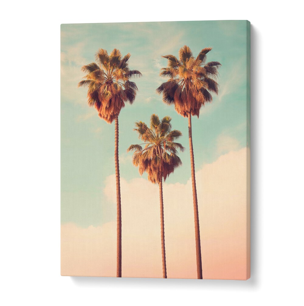 Elegant PALMS PARADISE, BEACH PAINTINGS featuring tall palm trees, perfect for transforming your space into a serene oasis.