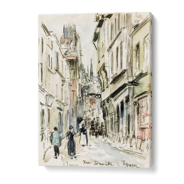 RUE DAMIETTE, ROUEN (CA. 1884)  , VINTAGE PAINTINGS