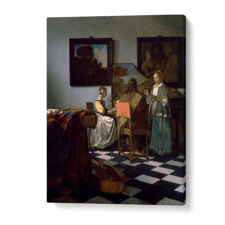 THE CONCERT (1664) FAMOUS PAINTING BY JOHANNES VERMEER, VINTAGE PAINTINGS