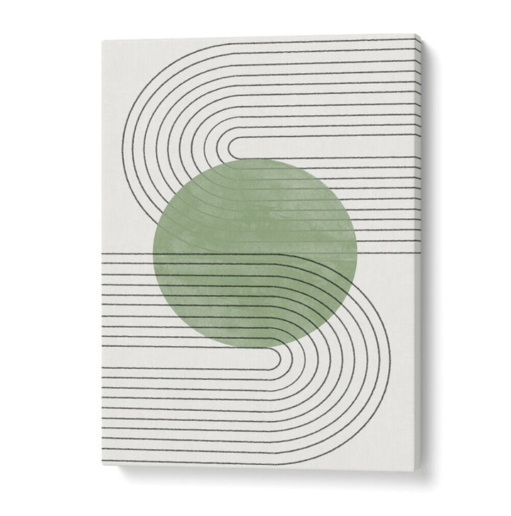 GREEN BALANCE NO.V , BOHO ART PAINTINGS