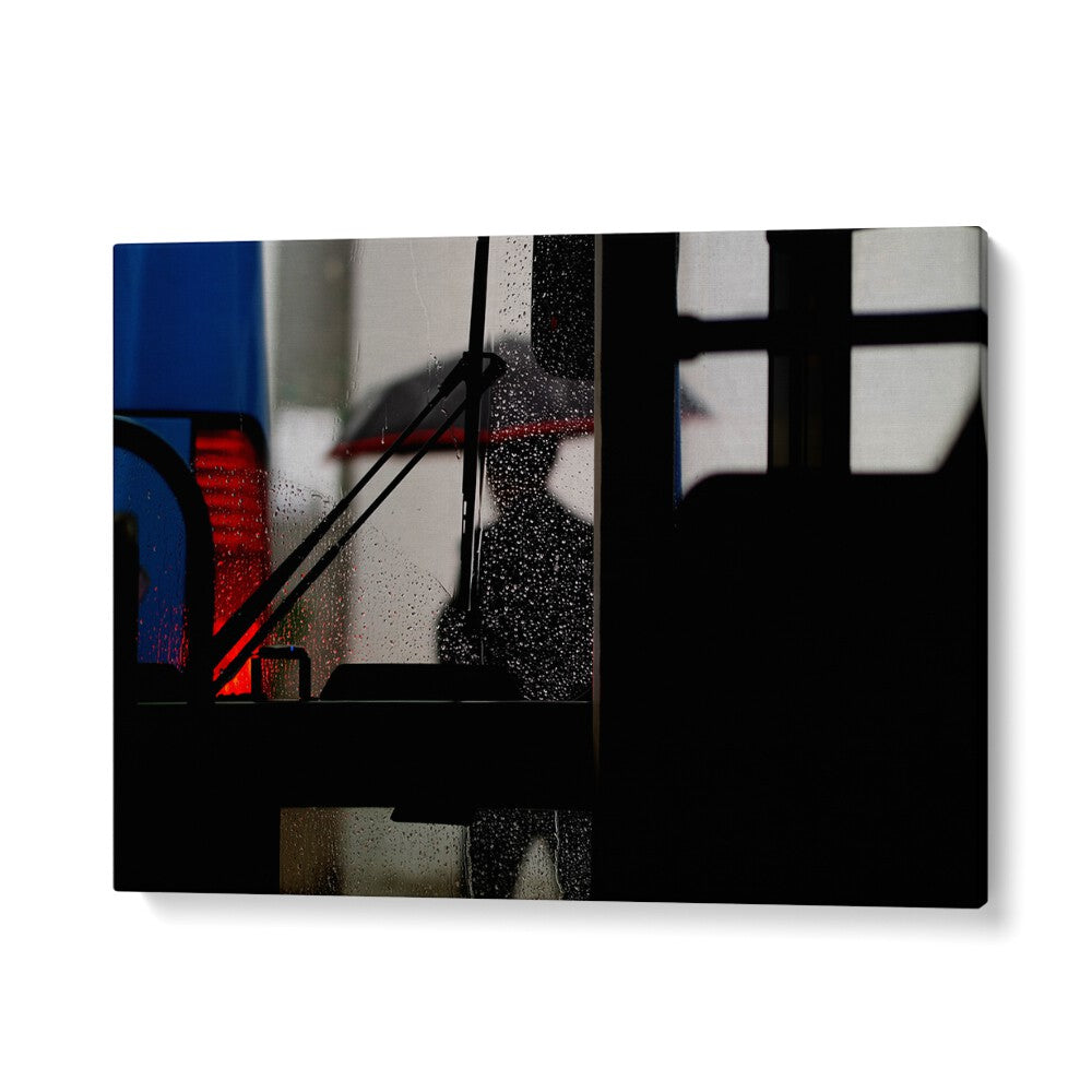 ABSTRACT painting - RAINY PEOPLE OUT OF A BUS by Asianmonk