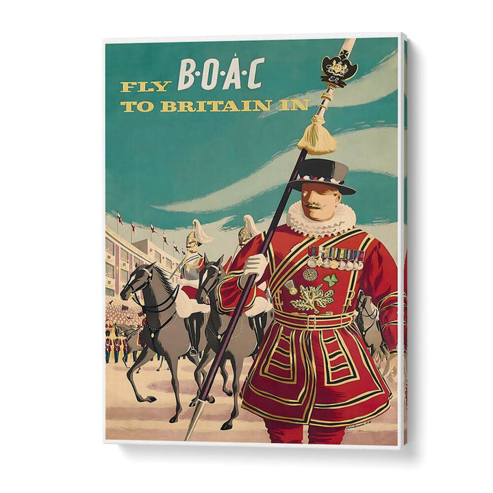 Captivating BOAC poster showcasing Britain's charm, perfect for fans of BRITAIN, VINTAGE TRAVEL POSTERS.