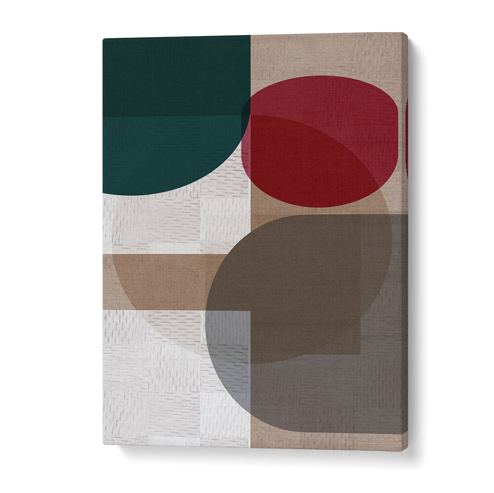 Vibrant WOVEN BLUE GREEN RED II, GEOMETRIC ART PRINTS add modern elegance to your space with bold colors and shapes.