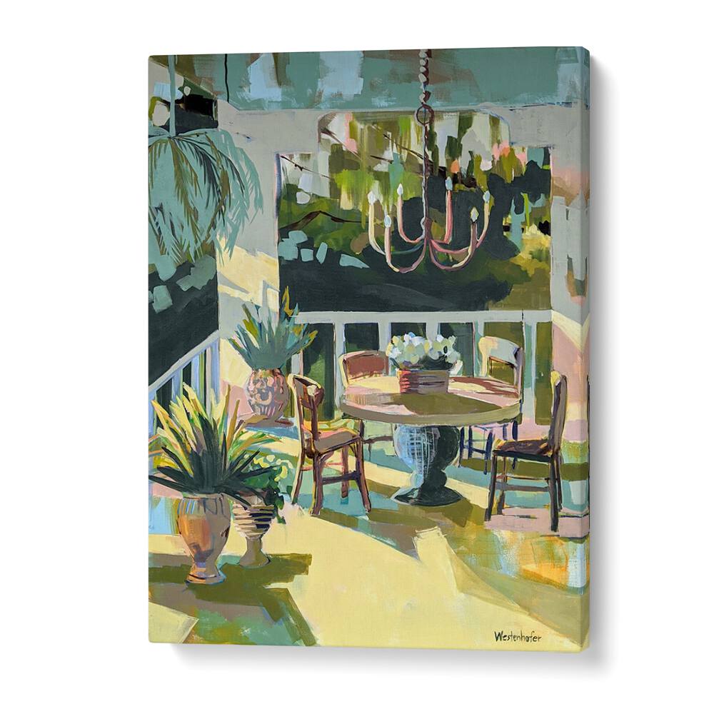 Vibrant LOUISIANA, BAR & CAFE ART elevates decor, capturing the lively ambiance of a charming bar setting.