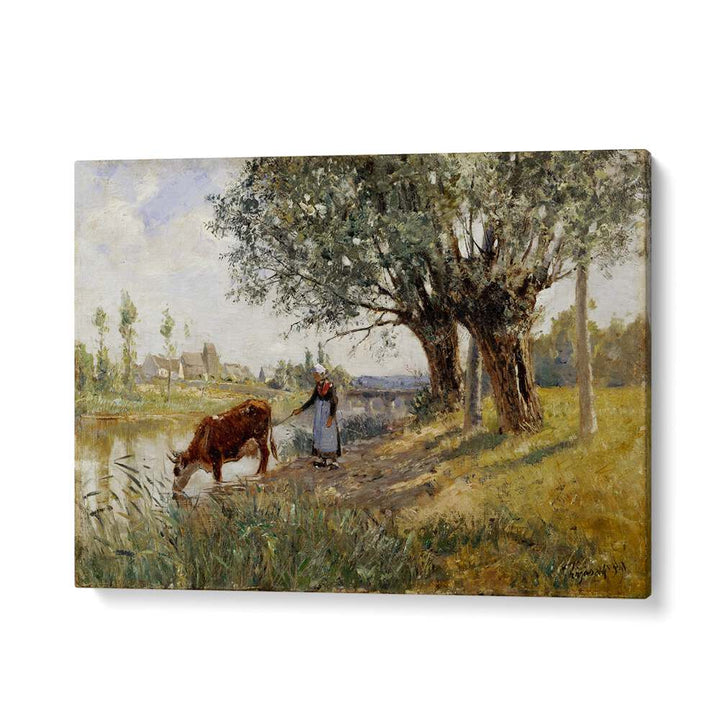 COUNTRYSIDE NEAR GREZ-SUR-LOING (1889) , VINTAGE PAINTINGS