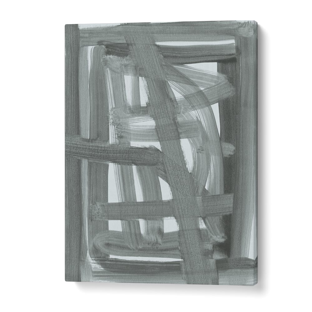 Stylish grey brushstrokes create depth in CONSTRUCT, ABSTRACT PAINTINGS, perfect for enhancing modern home decor.