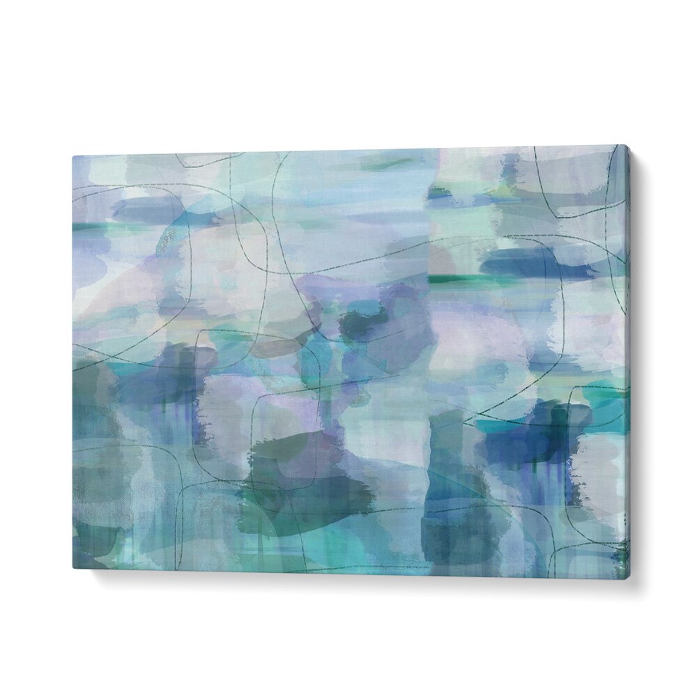 AQUARELLE BLUES II, ABSTRACT PAINTINGS features vibrant hues, perfect for transforming any space with artistic inspiration.