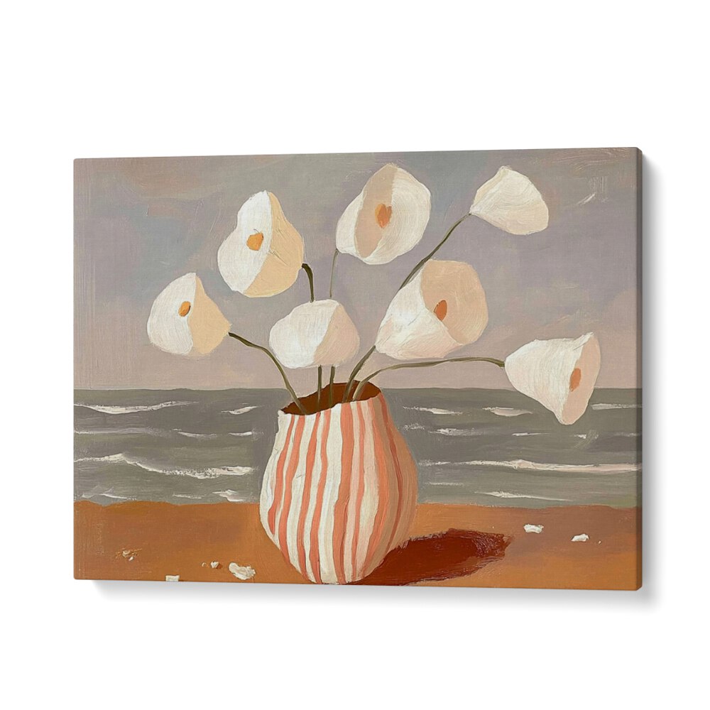Vibrant artwork, BOATS IN THE HARBOR II, captures serene harbor life, perfect for nautical-themed decor.