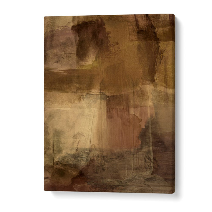 Abstract painting titled "YESTERDAY'S WISHES," showcasing rich earthy tones and textures for modern decor.