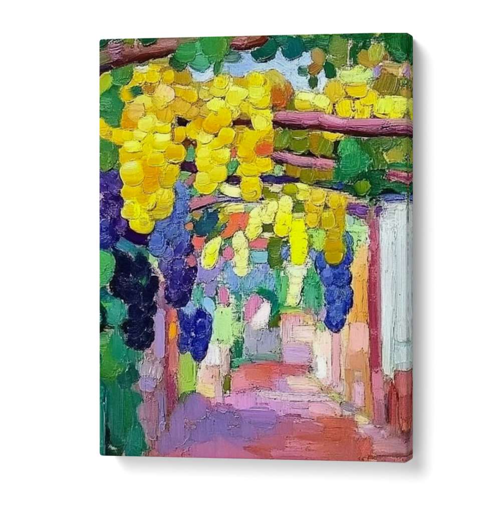 Vibrant GRAPES ON A PERGOLA create a serene outdoor space, perfect for relaxation and aesthetic appeal.