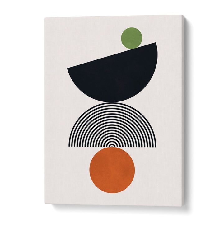 Geometric art print "BALANCE III" features vibrant shapes promoting mindfulness and mental clarity in decor.