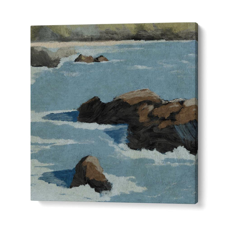 Experience tranquility with CLIFF VIEW, BEACH PAINTINGS, showcasing serene cliffs and ocean waves for your home.