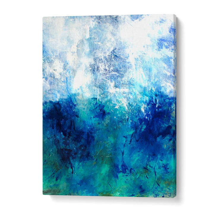 Stunning ABSTRACTION DESIGN V, ABSTRACT PAINTINGS in vibrant blue tones, perfect for modern living spaces.