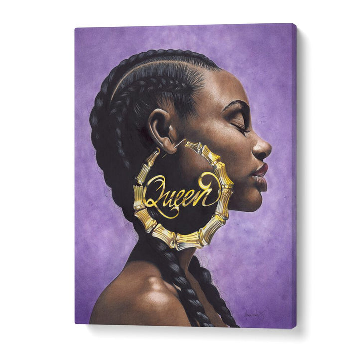 Stunning QUEEN, AFRICAN ART PAINTINGS piece showcasing elegance and culture, perfect for enhancing any living space.