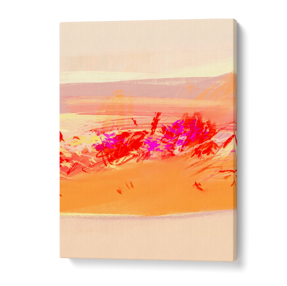 Vibrant hues of orange and pink in TORRID DAY III, ABSTRACT PAINTINGS, perfect for adding style to any space.