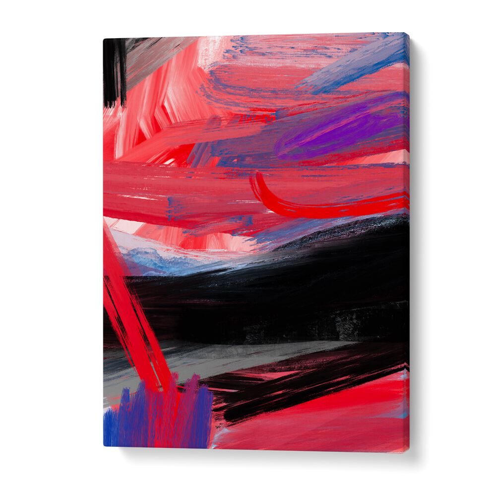 Bold RED AND BLACK ABSTRACTION , ABSTRACT PAINTINGS enhance modern spaces, perfect for home or office decor.