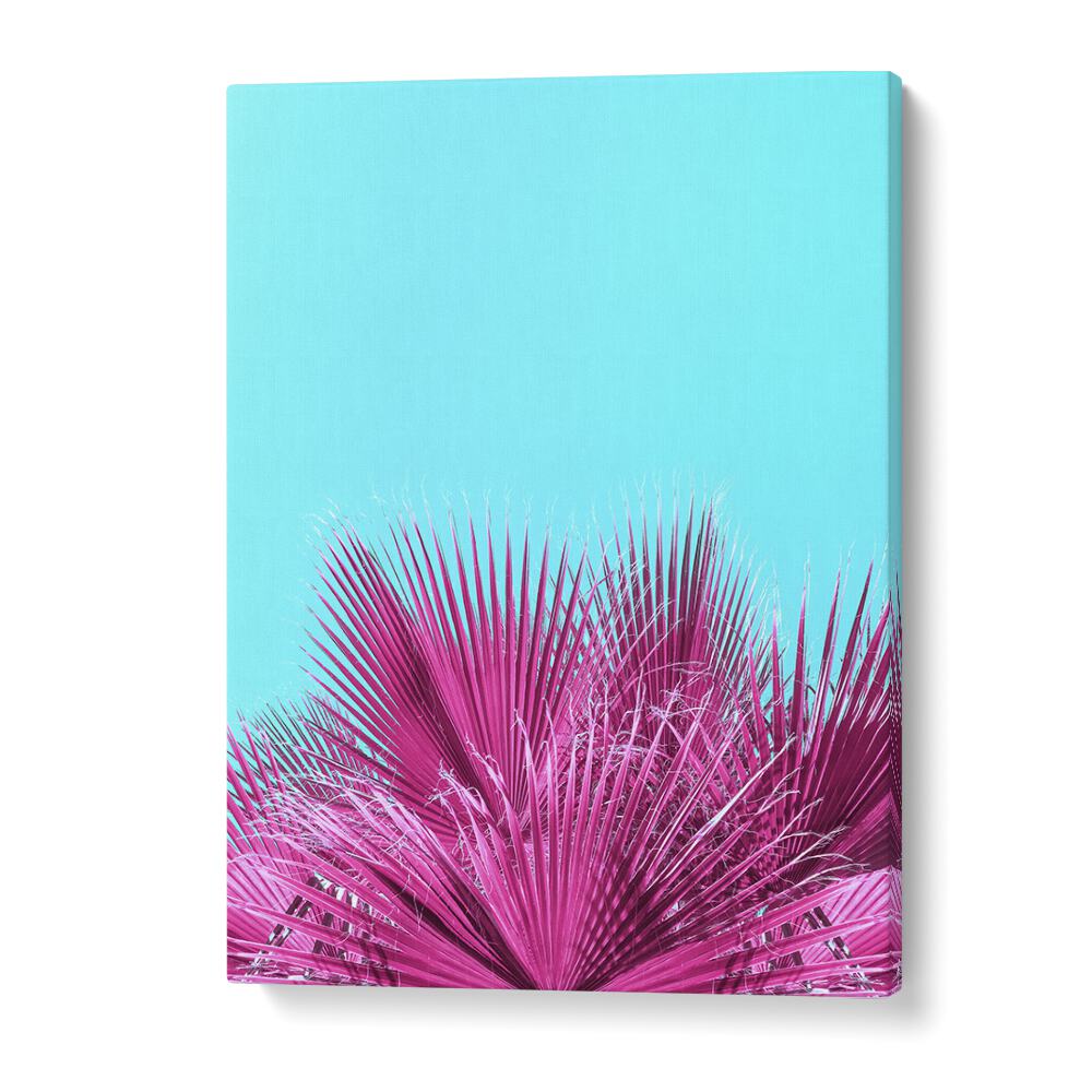 surreal painting - ELECTRIC PINK PALM FRONDS by Asianmonk