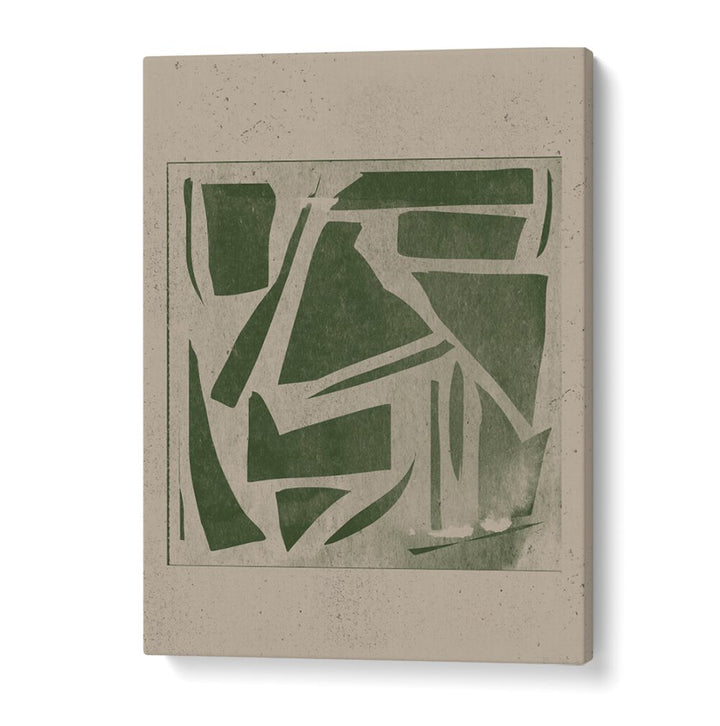 GREEN PAPER CUT NO.1 , ABSTRACT PAINTINGS
