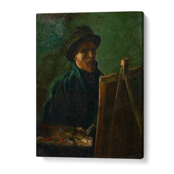 VAN GOGH'S SELF-PORTRAIT WITH DARK FELT HAT (1886), VINTAGE PAINTINGS