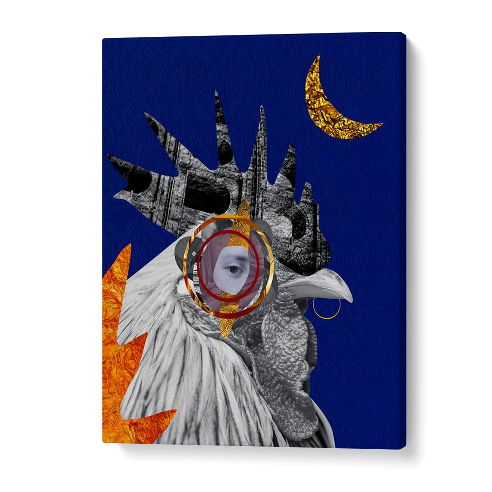 Vibrant ROOSTER, SURREAL ART PRINTS blend colors and textures, perfect for enhancing any kitchen space.