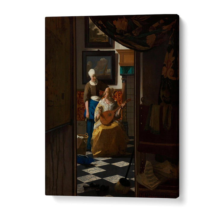 THE LOVE LETTER (CA. 1669 –1670) BY JOHANNES VERMEER, VINTAGE PAINTINGS