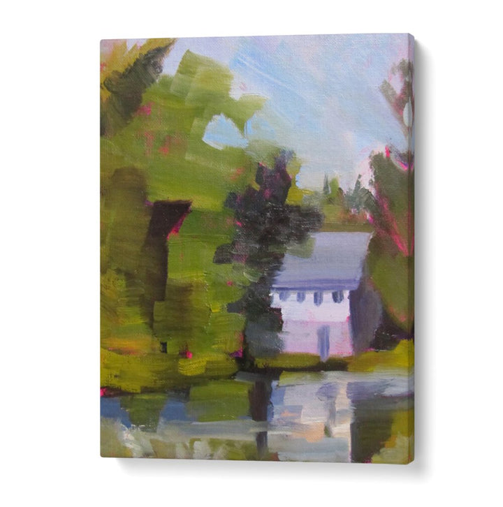 EAST WINDSOW POND , LANDSCAPE PAINTINGS