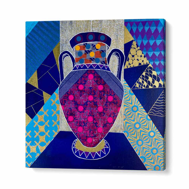 Colorful ECLECTIC VASE, POP ART PAINTINGS artwork, a striking centerpiece that enhances any modern decor.