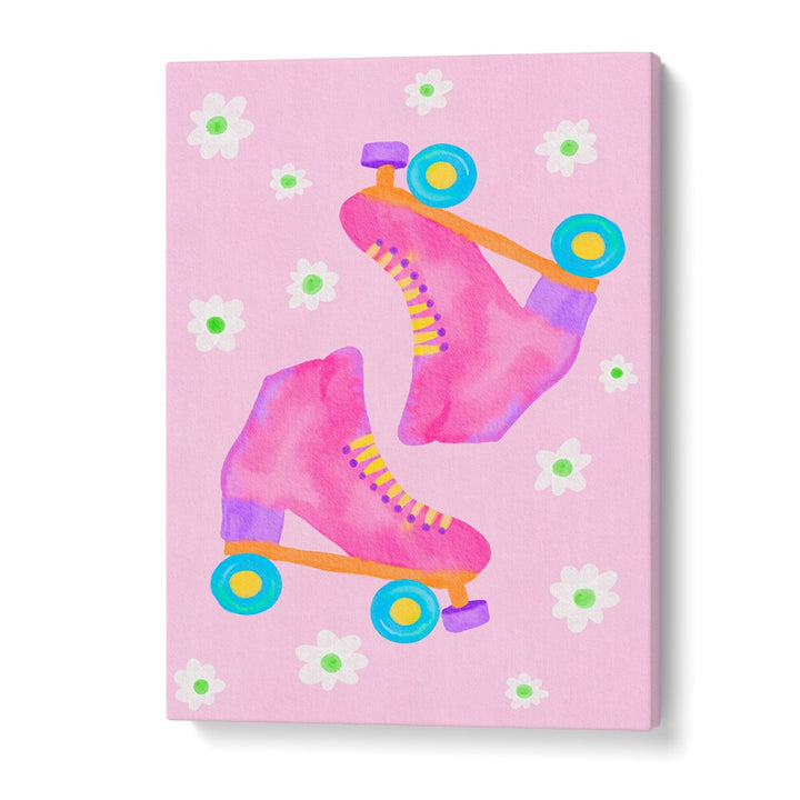 ROLLER SKATES PINK BY BAROO BLOOM , WALL ART PRINTS