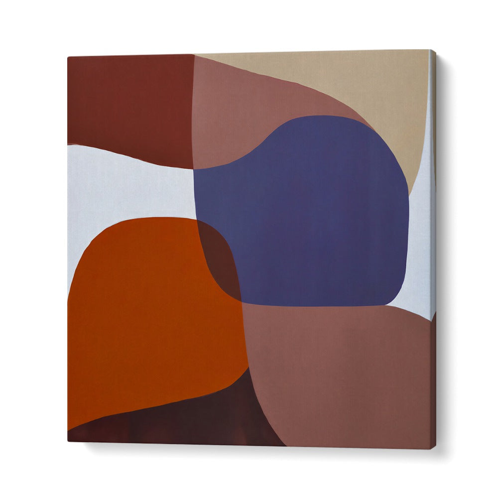 VISION , ABSTRACT PAINTINGS with bold earthy shapes and deep blue tones enhancing modern decor from GalleryWrap.