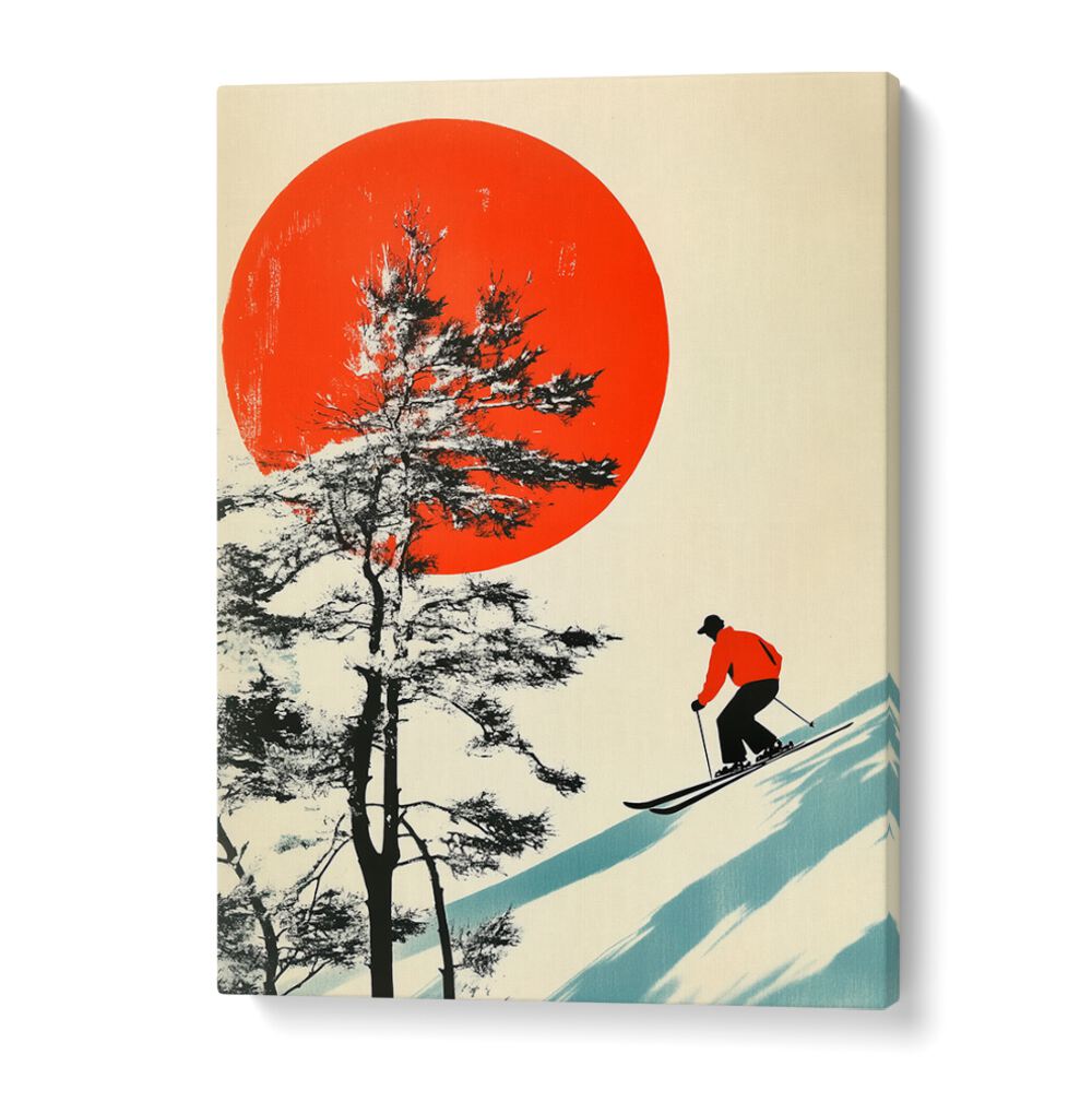 SKIING IN JAPAN , JAPANESE PAINTINGS