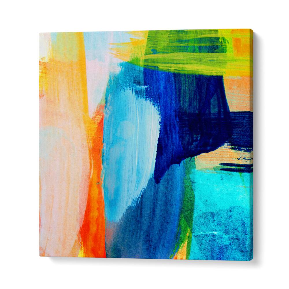 Vibrant hues blend in TROPICAL HEAT I, ABSTRACT PAINTINGS, perfect for adding color to any space.