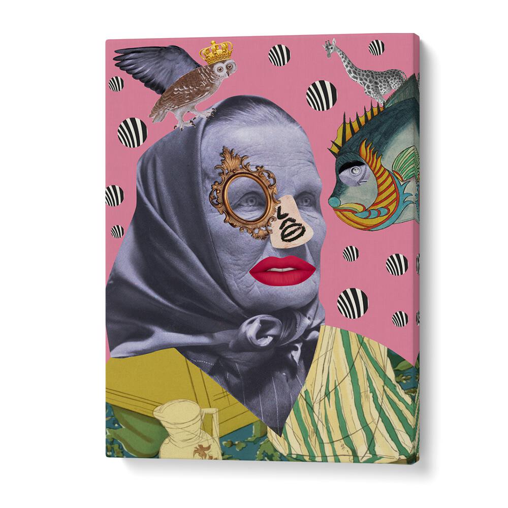 Whimsical GRANDMOTHER, SURREAL ART PRINTS combining love and tradition, perfect for your unique art collection.