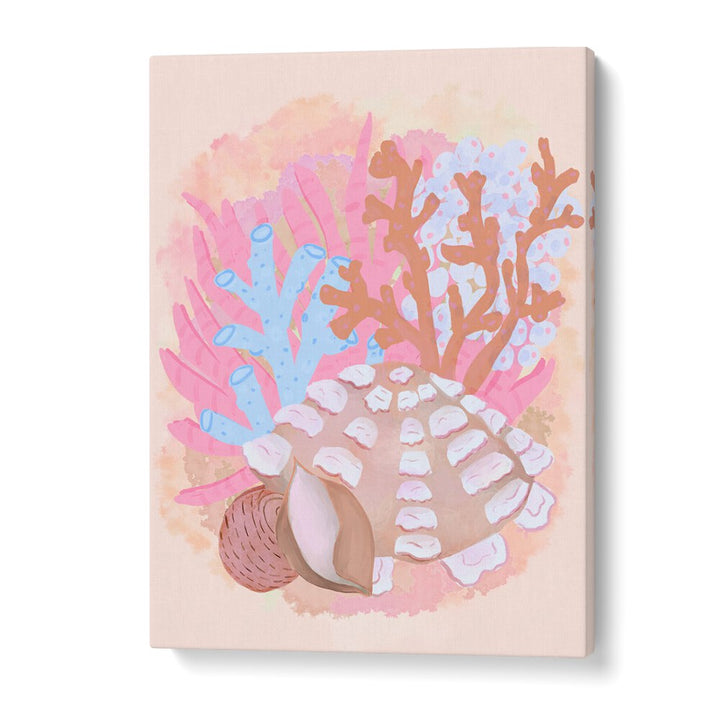 PINK SEASHELLS , BEACH PRINTS , COASTAL WALL ART PRINTS