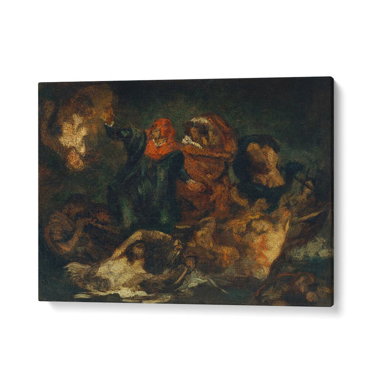 COPY AFTER DELACROIX'S "BARK OF DANTE" (1859) BY EDOUARD MANET , VINTAGE PAINTINGS