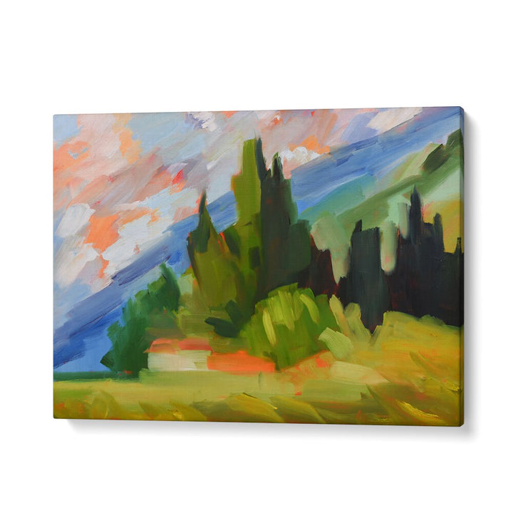 TUSCAN MOUNTAINSIDE , LANDSCAPE PAINTINGS