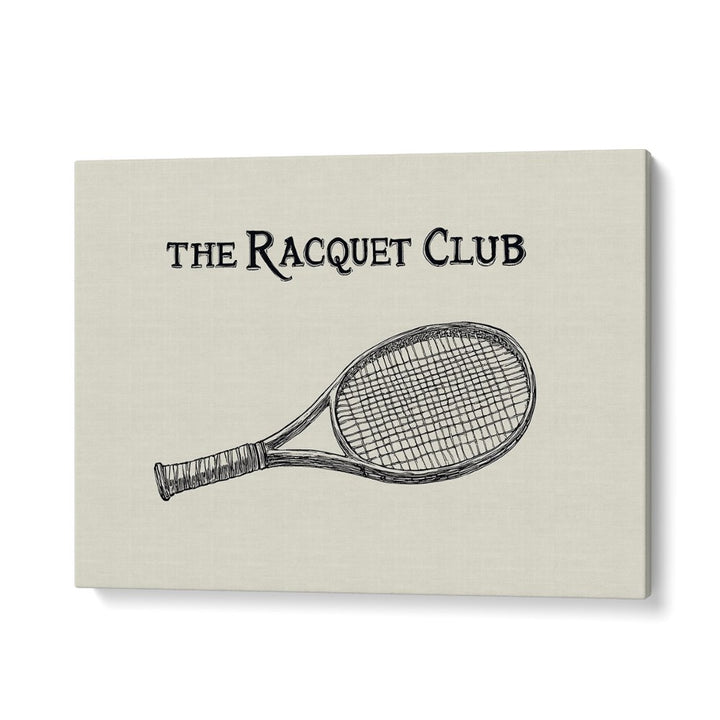 Vintage Tennis Racquet Illustration, perfect for sports posters, adds charm to any tennis lover's decor.