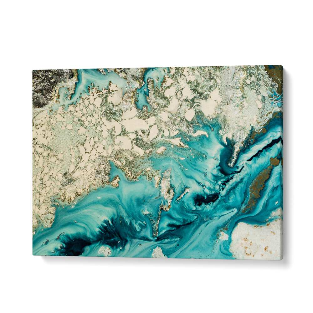 Vibrant blues and textures in OCEAN’S ENIGMA, ABSTRACT PAINTINGS, perfect for transforming your space.