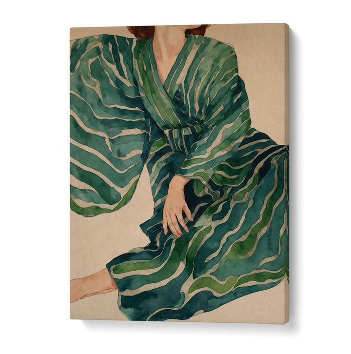 Vibrant artwork of FIGURATIVE WOMAN NO.II, PORTRAITS, showcasing femininity and artistic depth in stunning colors.