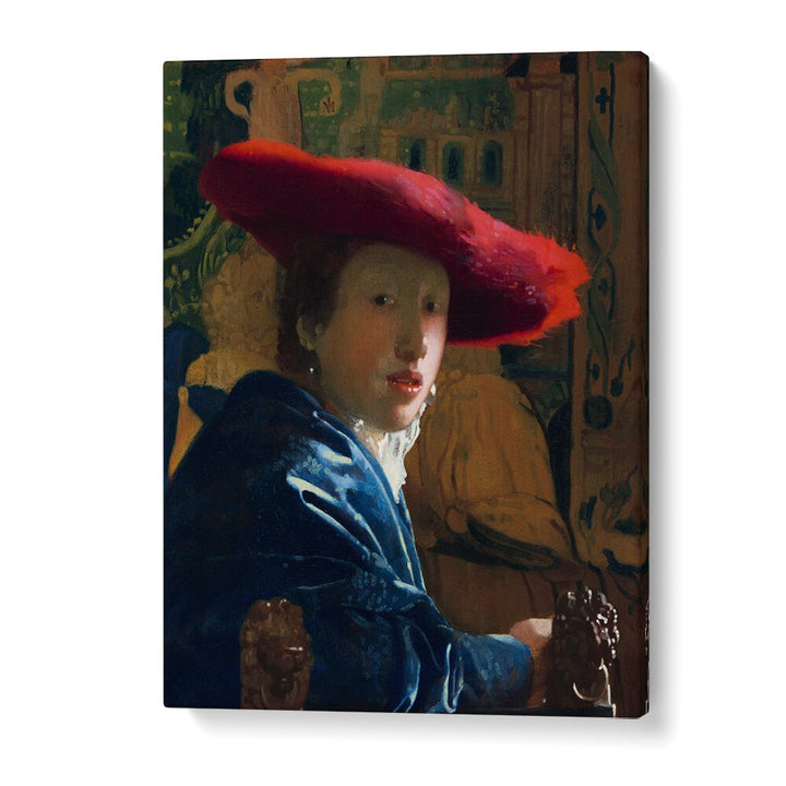 GIRL WITH THE RED HAT , VINTAGE PAINTINGS