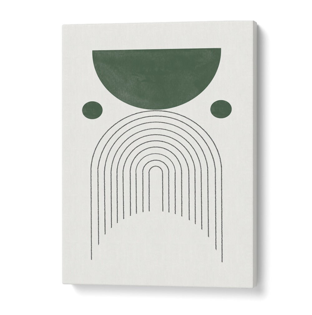 Bright geometric design featuring greens in the GREEN MID CENTURY MODERN NO.3, GEOMETRIC ART PRINTS collection.