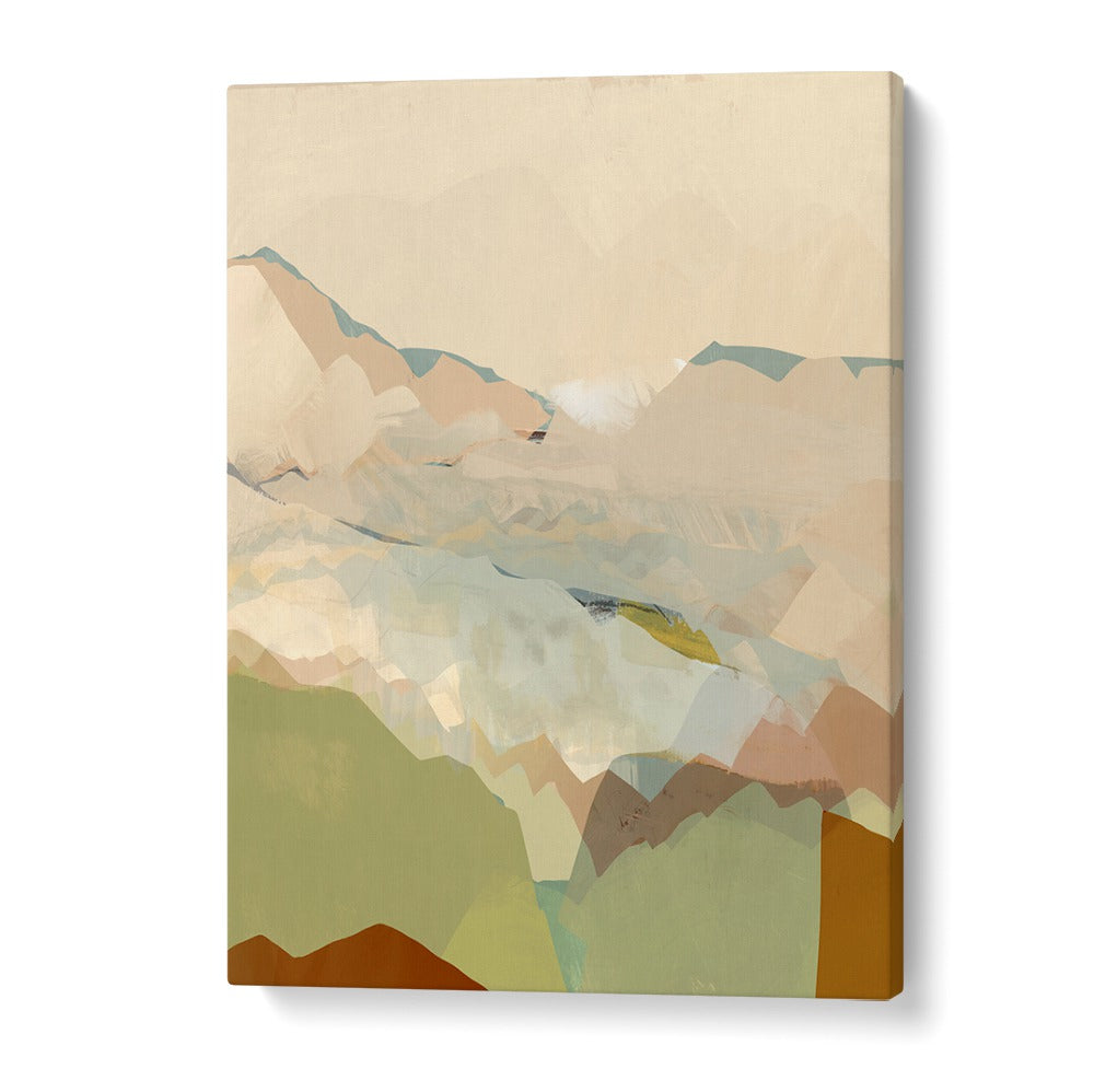 Captivating PEACHY MOUNTAIN RANGE I, LANDSCAPE PAINTINGS, showcasing a harmonious blend of colors and textures.