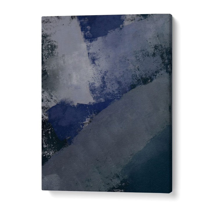 Elegant OCEANIC ROCKS, ABSTRACT PAINTINGS in deep blues, perfect for enhancing coastal-themed home décor.