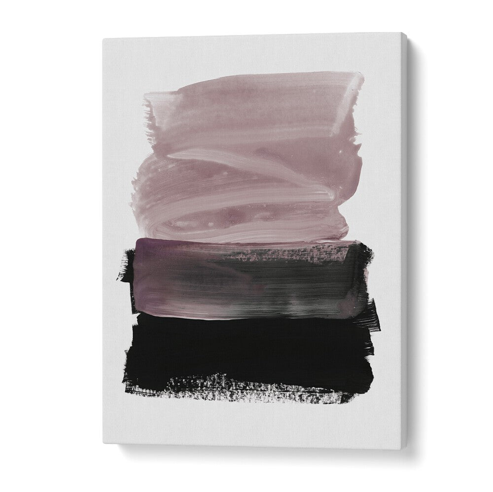 Elegant MAUVE A BLACK, ABSTRACT PAINTINGS featuring rich mauve and black strokes, perfect for modern home decor.