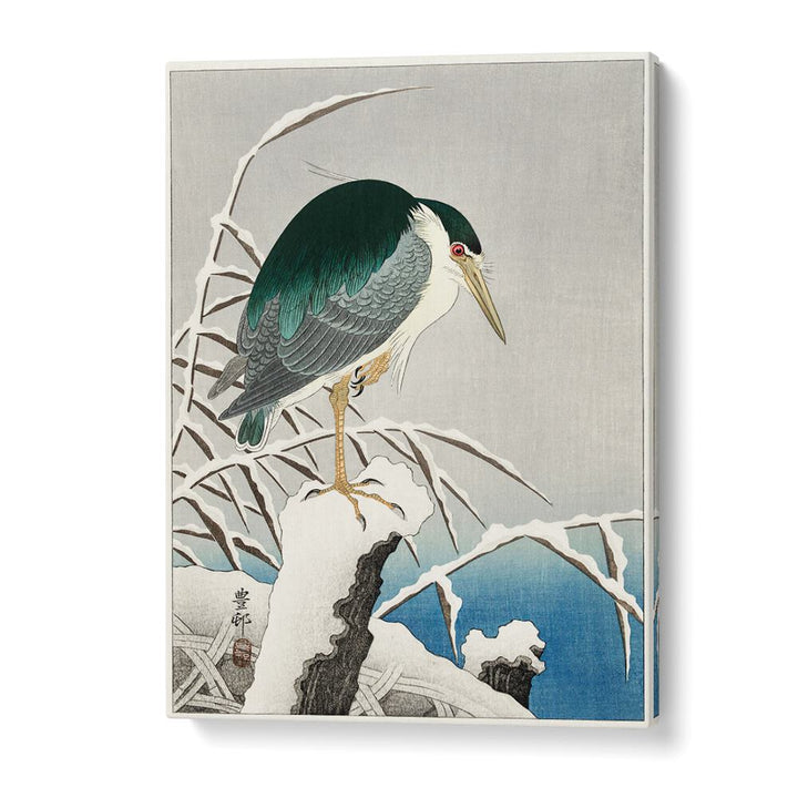 HERON IN SNOW (1920 - 1930)  , JAPANESE PAINTINGS , JAPANESE ART PRINTS